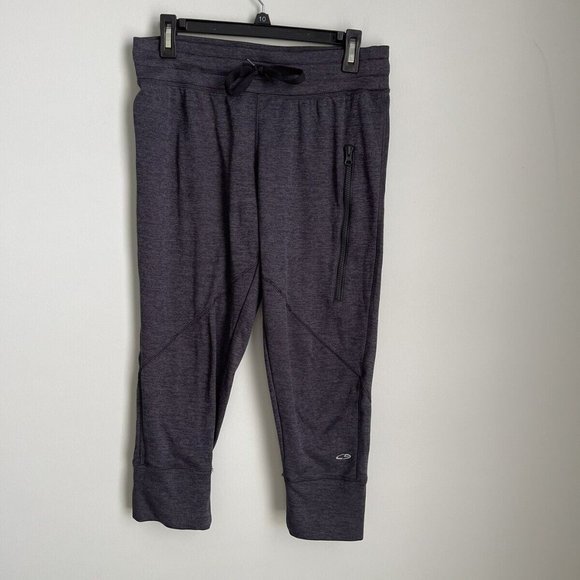 Champion Gray Duo Dry Cropped Slouchy Athletic Fleece Pants - Picture 1 of 7